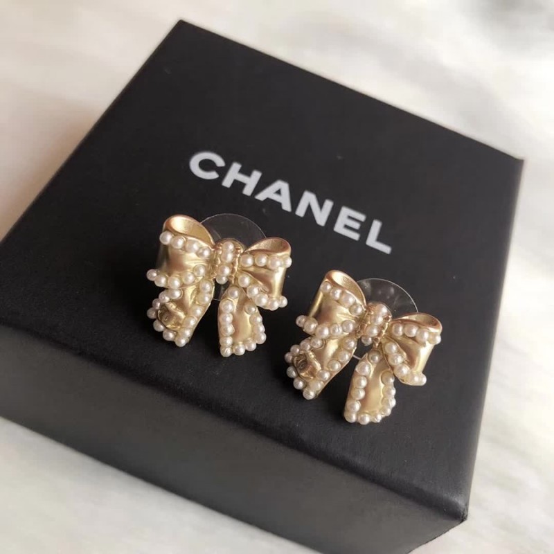 Chanel Replica Jewelry Bow Earrings RB551